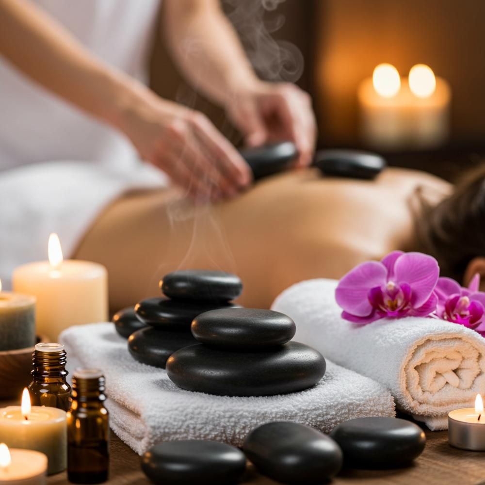 Massage aux pierres chaudes